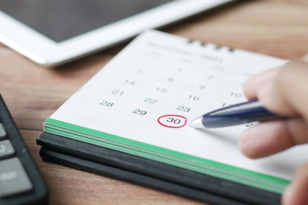 Contact calendar